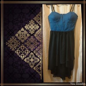 F21 Hi-Low chiffon Tube dress with Bead detail